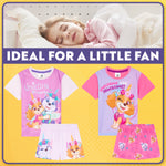 Get Trend PJs Girls 2 Pack Short Sleeve Pyjamas Set Kids Teens Lounge Sets Nightwear Soft Comfy Sleepwear Gifts for Girls - Get Trend