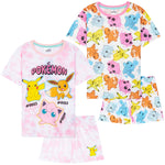 Get Trend PJs Girls 2 Pack Short Sleeve Pyjamas Set Kids Teens Lounge Sets Nightwear Soft Comfy Sleepwear Gifts for Girls - Get Trend