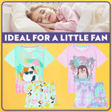 Get Trend PJs Girls 2 Pack Short Sleeve Pyjamas Set, Squishmallows for Kids Teens Lounge Sets Nightwear Soft Comfy Sleepwear Gifts for Girls - Get Trend
