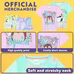 Get Trend PJs Girls 2 Pack Short Sleeve Pyjamas Set, Squishmallows for Kids Teens Lounge Sets Nightwear Soft Comfy Sleepwear Gifts for Girls - Get Trend