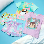 Get Trend PJs Girls 2 Pack Short Sleeve Pyjamas Set, Squishmallows for Kids Teens Lounge Sets Nightwear Soft Comfy Sleepwear Gifts for Girls - Get Trend