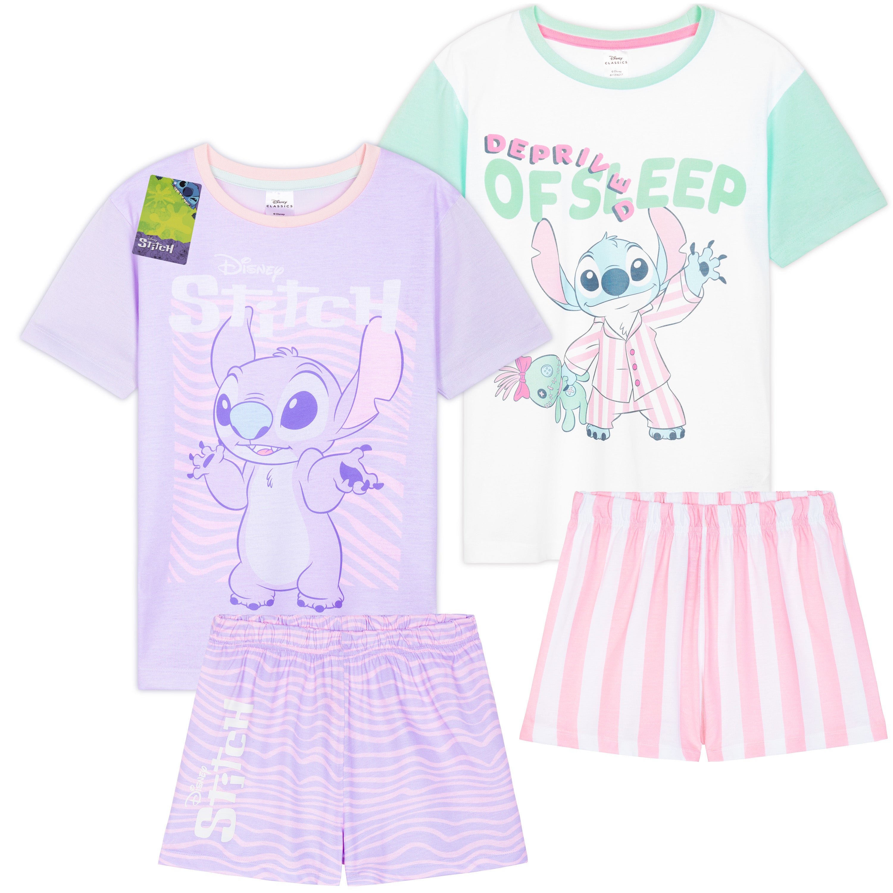 Get Trend PJs Girls 2 Pack Short Sleeve Pyjamas Set Kids Teens Lounge Sets Nightwear Soft Comfy Sleepwear Gifts for Girls - Get Trend
