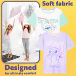 Get Trend PJs Girls 2 Pack Short Sleeve Pyjamas Set Kids Teens Lounge Sets Nightwear Soft Comfy Sleepwear Gifts for Girls - Get Trend