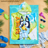 Bluey Bath Towel with Hood for Kids Absorbent Changing Robe Cotton Poncho for Swimming Bath Shower Beach Towel Holiday Essentials (Multi, 3-8 Years)