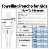 Bluey Bath Towel with Hood for Kids Absorbent Changing Robe Cotton Poncho for Swimming Bath Shower Beach Towel Holiday Essentials (Multi, 3-8 Years)