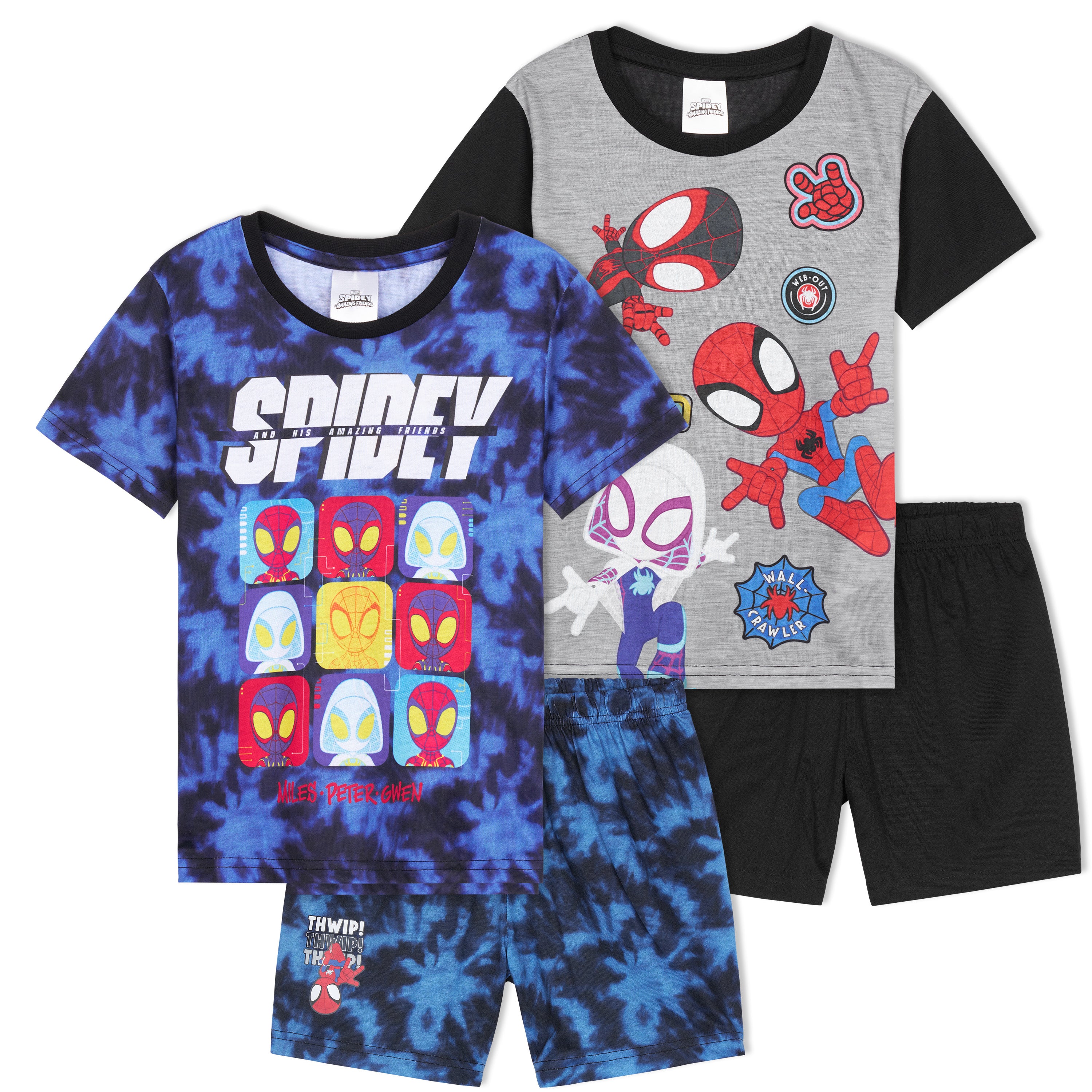 Get Trend PJs Boys 2 Pack Pyjamas Set Short Sleeve Kids Teenagers Lounge Sets Nightwear Soft Comfy Sleepwear Boys Gifts - Get Trend