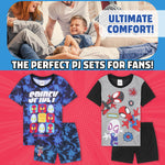 Get Trend PJs Boys 2 Pack Pyjamas Set Short Sleeve Kids Teenagers Lounge Sets Nightwear Soft Comfy Sleepwear Boys Gifts - Get Trend