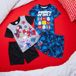 Get Trend PJs Boys 2 Pack Pyjamas Set Short Sleeve Kids Teenagers Lounge Sets Nightwear Soft Comfy Sleepwear Boys Gifts - Get Trend