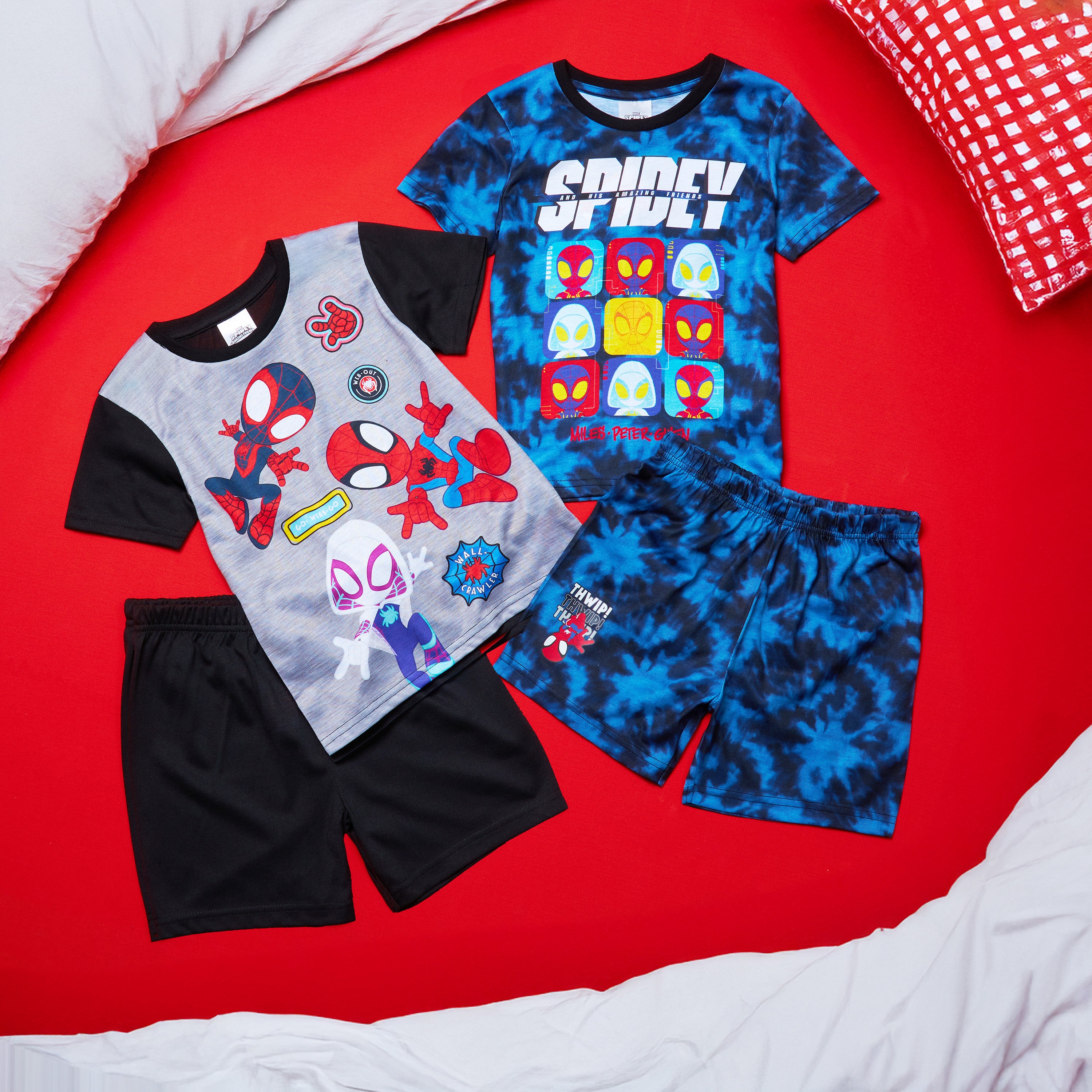 Get Trend PJs Boys 2 Pack Pyjamas Set Short Sleeve Kids Teenagers Lounge Sets Nightwear Soft Comfy Sleepwear Boys Gifts - Get Trend