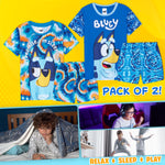 Get Trend PJs Boys 2 Pack Pyjamas Set Short Sleeve Kids Teenagers Lounge Sets Nightwear Soft Comfy Sleepwear Boys Gifts - Get Trend