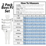 Get Trend PJs Boys 2 Pack Pyjamas Set Short Sleeve Kids Teenagers Lounge Sets Nightwear Soft Comfy Sleepwear Boys Gifts - Get Trend