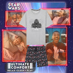Disney Star Wars Mens Pyjamas Set Short PJs Soft Breathable Nightwear Loungewear Comfy Jammies Funny Sleepwear Baby Yoda Dad Gifts for Men - Get Trend