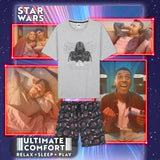 Disney Star Wars Mens Pyjamas Set Short PJs Soft Breathable Nightwear Loungewear Comfy Jammies Funny Sleepwear Baby Yoda Dad Gifts for Men - Get Trend