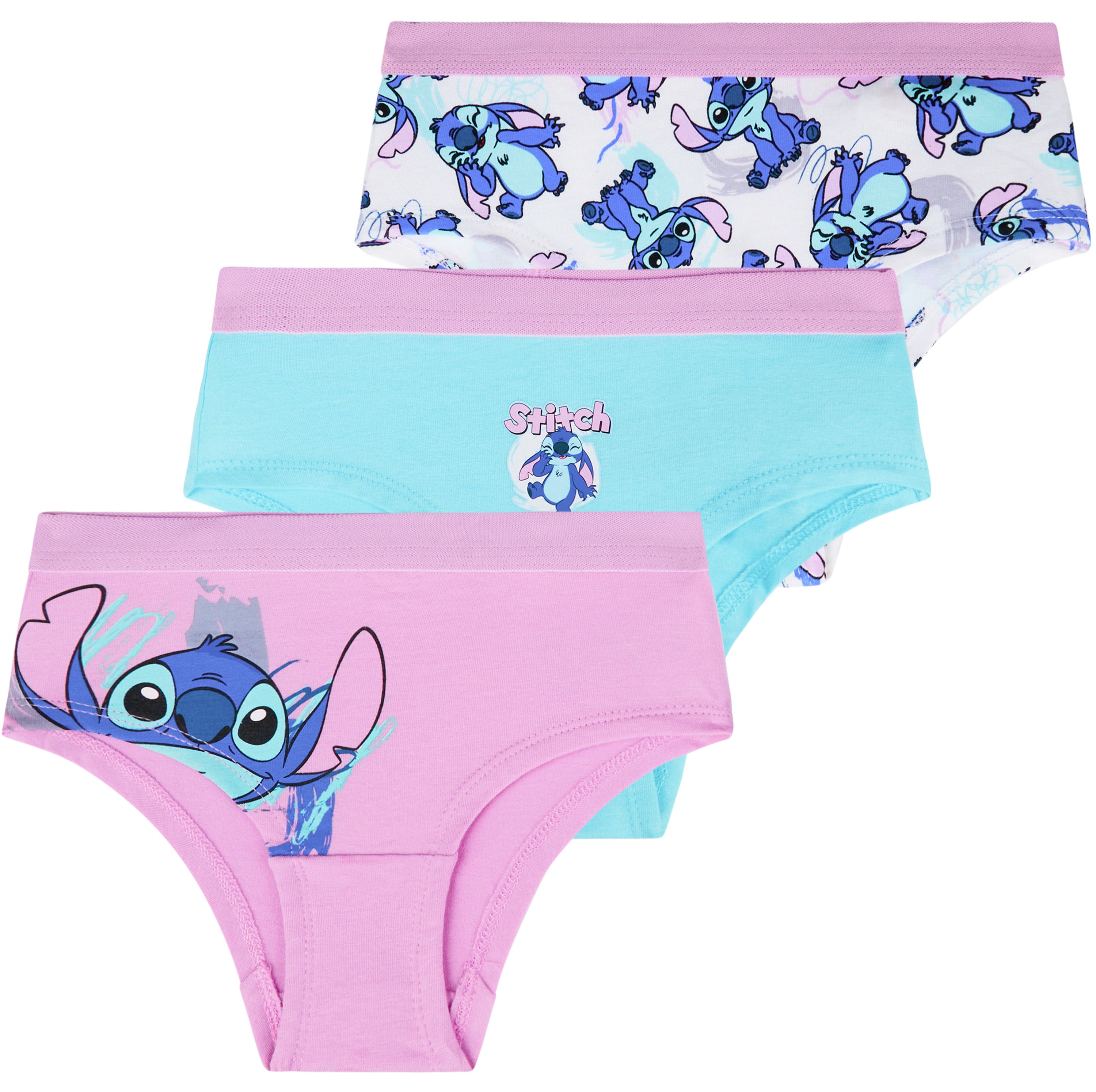 Get Trend Bluey | Stitch Knickers Girls Breathable Cotton Panties Toddlers Teens Underwear Multipack Underpants Girls Gifts - Get Trend