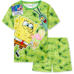 SPONGEBOB SQUAREPANTS Boys Pyjamas Set Short PJs Kids Teens Lounge Set Nightwear Soft Summer Sleepwear Gifts for Boys - Get Trend
