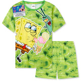 SPONGEBOB SQUAREPANTS Boys Pyjamas Set Short PJs Kids Teens Lounge Set Nightwear Soft Summer Sleepwear Gifts for Boys - Get Trend