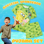 SPONGEBOB SQUAREPANTS Boys Pyjamas Set Short PJs Kids Teens Lounge Set Nightwear Soft Summer Sleepwear Gifts for Boys - Get Trend