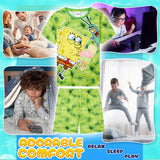 SPONGEBOB SQUAREPANTS Boys Pyjamas Set Short PJs Kids Teens Lounge Set Nightwear Soft Summer Sleepwear Gifts for Boys - Get Trend