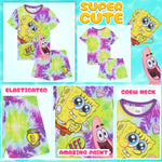 SPONGEBOB SQUAREPANTS Girls Pyjamas Set Short PJs Kids Teens Lounge Set Nightwear Soft Summer Sleepwear Gifts for Girls - Get Trend