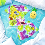 SPONGEBOB SQUAREPANTS Girls Pyjamas Set Short PJs Kids Teens Lounge Set Nightwear Soft Summer Sleepwear Gifts for Girls - Get Trend