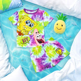 SPONGEBOB SQUAREPANTS Girls Pyjamas Set Short PJs Kids Teens Lounge Set Nightwear Soft Summer Sleepwear Gifts for Girls - Get Trend