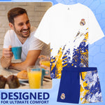 Soft Breathable Nightwear Sleepwear Cosy Summer Lounge Set Football Gifts for Men - Get Trend