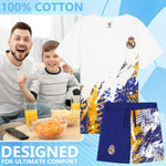 Get Trend Pyjamas for Boys Teens Short Football PJs Set Breathable Nightwear Loungewear Jammies Sleepwear Boys Gifts - Get Trend