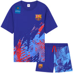 Get Trend Mens Pyjamas Set Short PJs Soft Breathable Nightwear Sleepwear Cosy Summer Lounge Set Football Gifts for Men - Get Trend