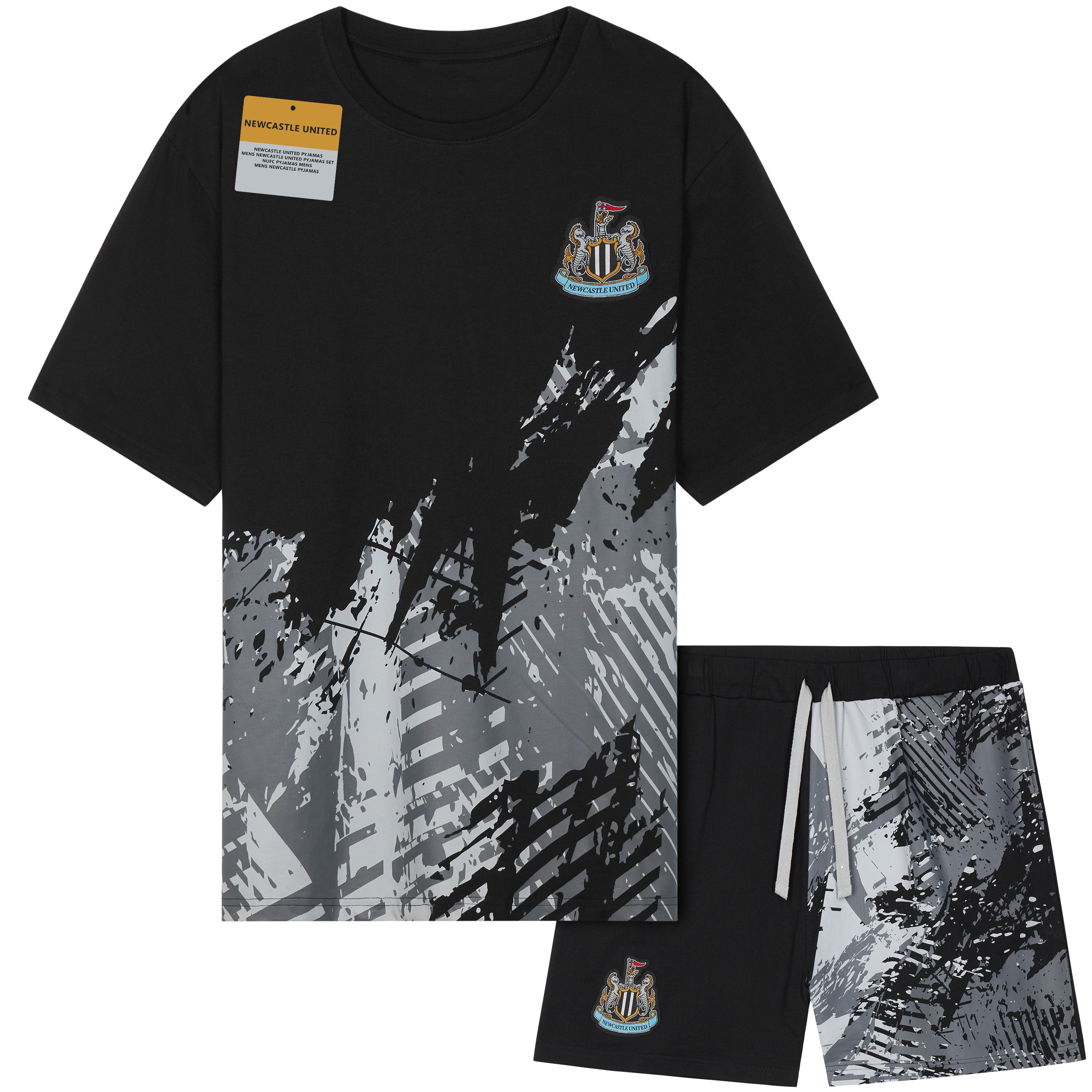 Get Trend Mens Pyjamas Set Short PJs Soft Breathable Nightwear Sleepwear Cosy Summer Lounge Set Football Gifts for Men - Get Trend