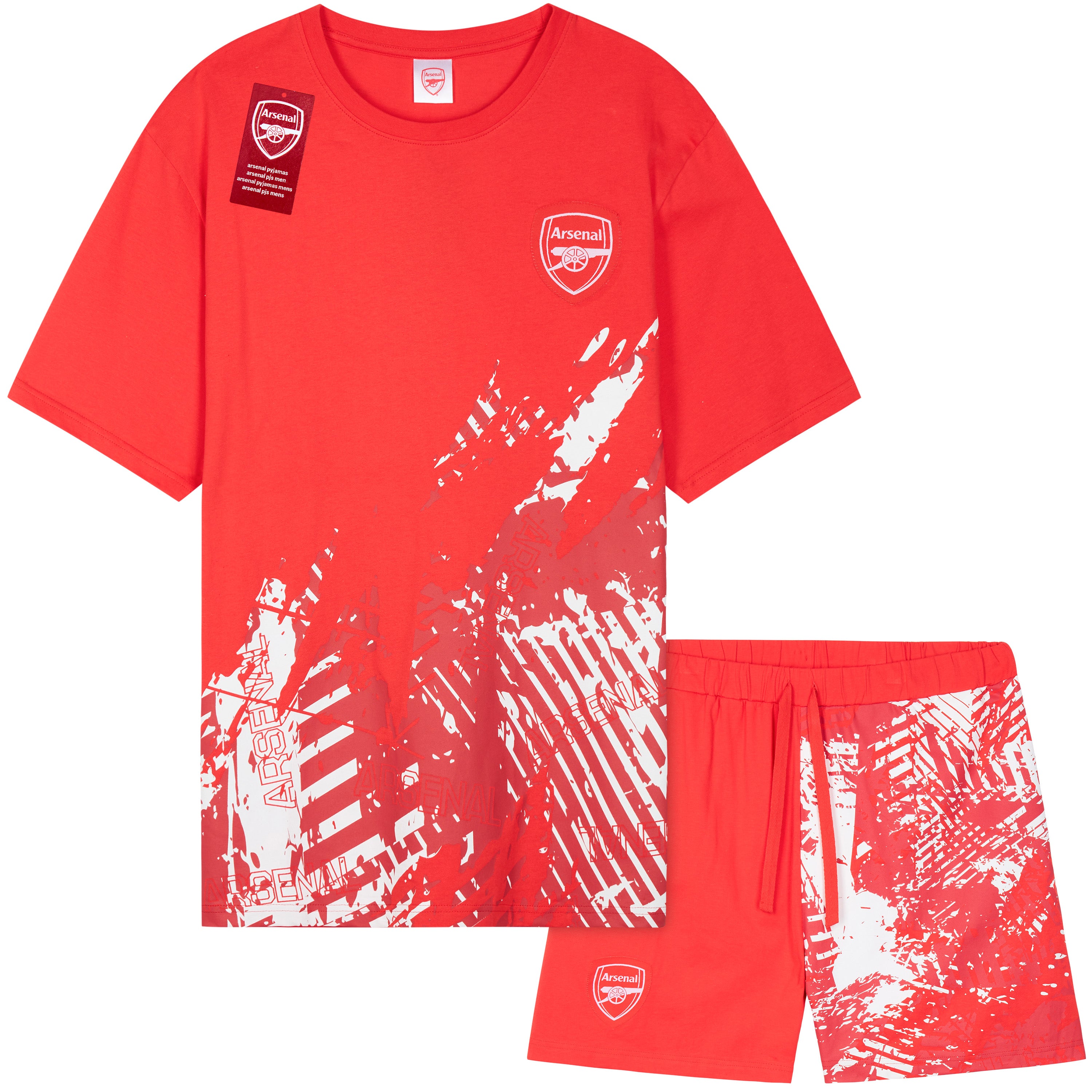 Get Trend Mens Pyjamas Set Short PJs Soft Breathable Nightwear Sleepwear Cosy Summer Lounge Set Football Gifts for Men - Get Trend