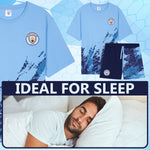 Get Trend Mens Pyjamas Set Short PJs Soft Breathable Nightwear Sleepwear Cosy Summer Lounge Set Football Gifts for Men - Get Trend