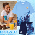 Get Trend Mens Pyjamas Set Short PJs Soft Breathable Nightwear Sleepwear Cosy Summer Lounge Set Football Gifts for Men - Get Trend