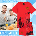 Get Trend Pyjamas for Boys Teens Short Football PJs Set Breathable Nightwear Loungewear Jammies Sleepwear Boys Gifts - Get Trend