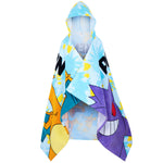 Pokemon Bath Towel with Hood for Kids Teenagers Anime Changing Robe Absorbent Cotton Poncho Towel for Swimming Bath Shower Beach Holiday Essentials (Blue, 6-14 Years) - Get Trend
