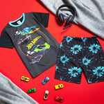 Hot Wheels Boys Pyjamas 2 Piece Summer Nightwear Set Short PJs Soft Breathable Lounge Wear Gifts for Boys - Get Trend