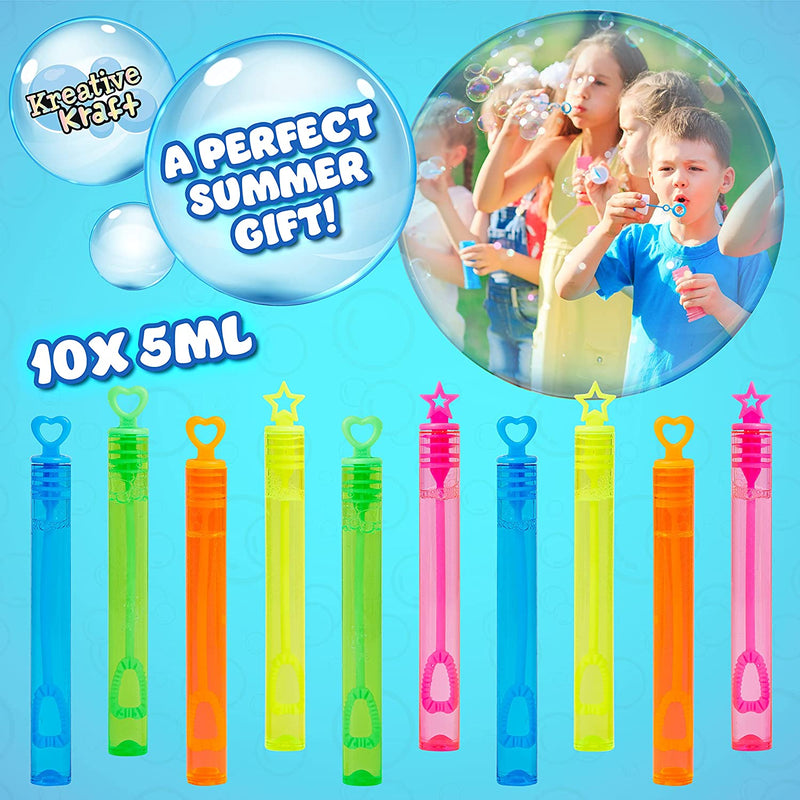 Bubble Wands for Kids with 5ml of Bubbles - 10 Bubble Wands - Get Trend