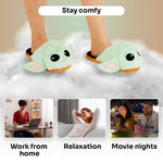 Disney Ladies Slippers,  Fluffy Indoor House Shoes - Baby Yoda - Get Trend