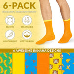 CityComfort Mens Socks Multipack of Funny Socks Men and Teens, Pack of 6 - Get Trend