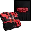 Stranger Things Blanket Throw Bedroom Accessories Fleece Blanket, Hellfire Club Soft Warm Winter Bed Throw 150 x 130cm Official Merch (Red) - Get Trend
