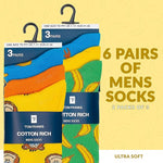 CityComfort Mens Socks Multipack of Funny Socks Men and Teens, Pack of 6 - Get Trend