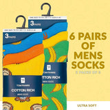 CityComfort Mens Socks Multipack of Funny Socks Men and Teens, Pack of 6 - Get Trend