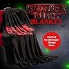 Stranger Things Blanket Throw Bedroom Accessories Fleece Blanket, Hellfire Club Soft Warm Winter Bed Throw 150 x 130cm Official Merch (Red) - Get Trend