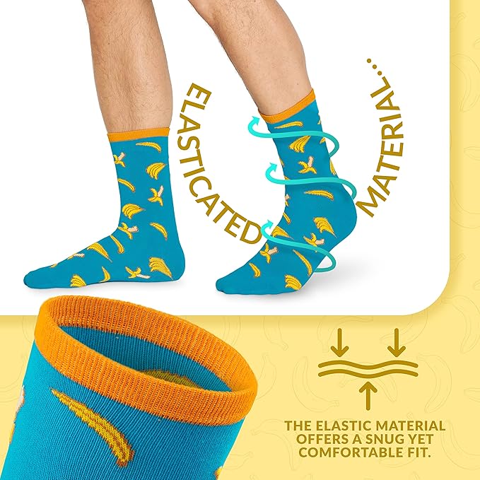 CityComfort Mens Socks Multipack of Funny Socks Men and Teens, Pack of 6 - Get Trend