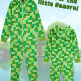 Minecraft Boys Fleece Onesie, Hooded Onesie Pyjamas - Gifts for Gamers