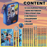 Naruto Pencil Case, Naruto Filled Large Pencil Case 2 Compartments - Get Trend