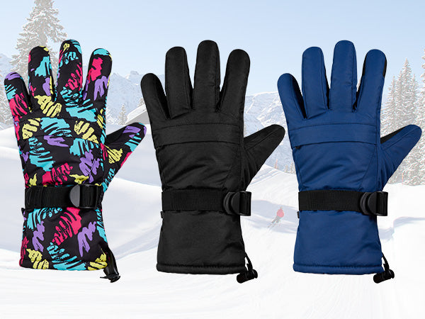 CityComfort Mens Skiing Gloves - Fleece Lined Touch Screen Gloves - Get Trend