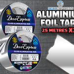 DECO EXPRESS Aluminium Adhesive Tape - Insulation Tape - 25 M, 4 Pcs - Get Trend