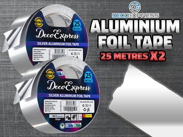 DECO EXPRESS Aluminium Adhesive Tape - Insulation Tape - 25 M, 4 Pcs - Get Trend