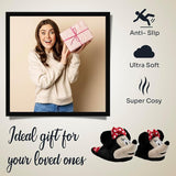 Disney Stitch Ladies Slippers Fluffy Indoor House Shoes Non Slip Minnie Mouse