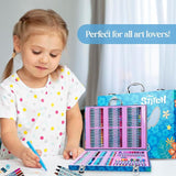 Disney Stitch Art Set for Kids 130+ Pieces Colouring Pencils Colouring Crayons Art Supplies